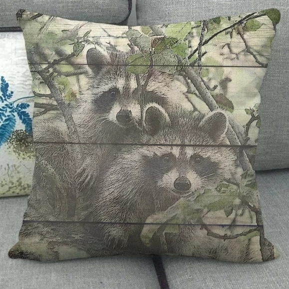 Other - Raccoon Pillow Cover. Real Raccoon. Coon